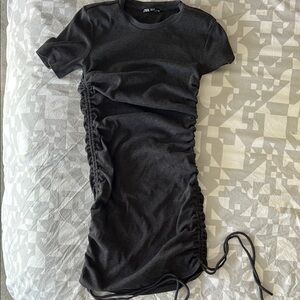 Zara Black Ruched Dress